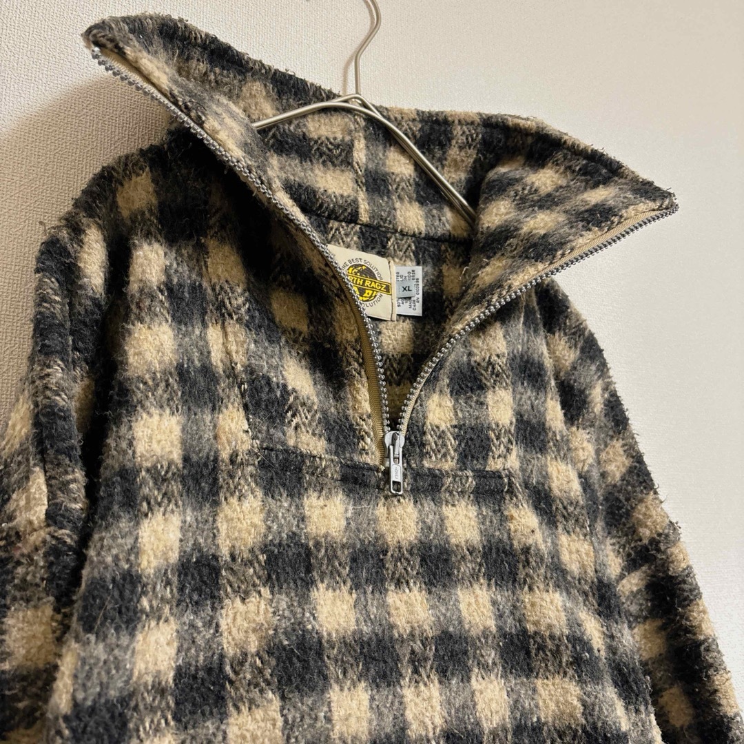 EARTH RAGZ チェック ジャケット ハーフジップ XL アメカジ