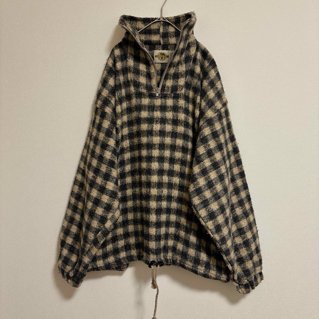 EARTH RAGZ チェック ジャケット ハーフジップ XL アメカジ