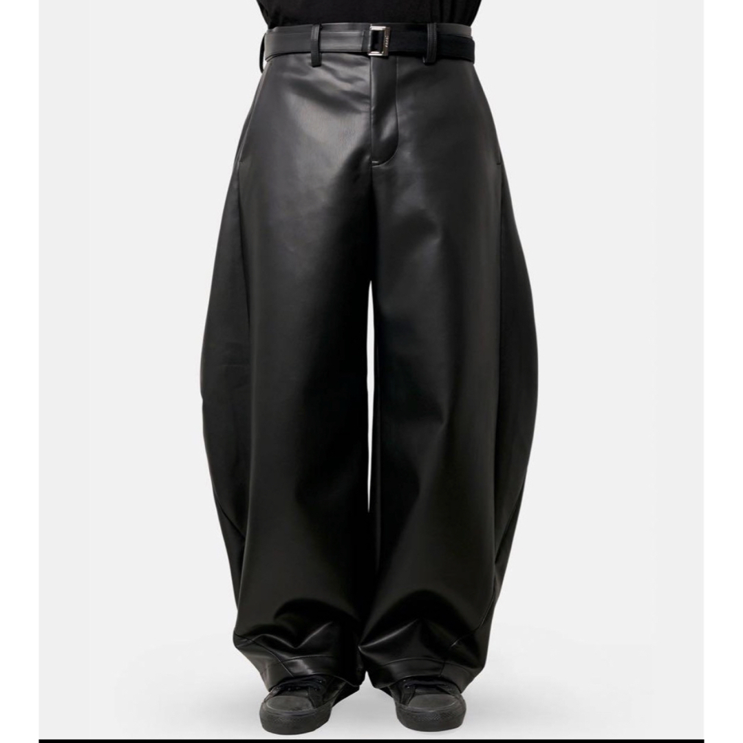sacai - sacai 26ss Faux Leather Pants レザーパンツ ワイドの通販 by