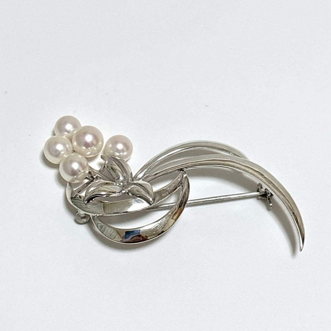 MIKIMOTO - 皇室御用達✨ MIKIMOTO あこや 本真珠 5珠 パール ブローチ