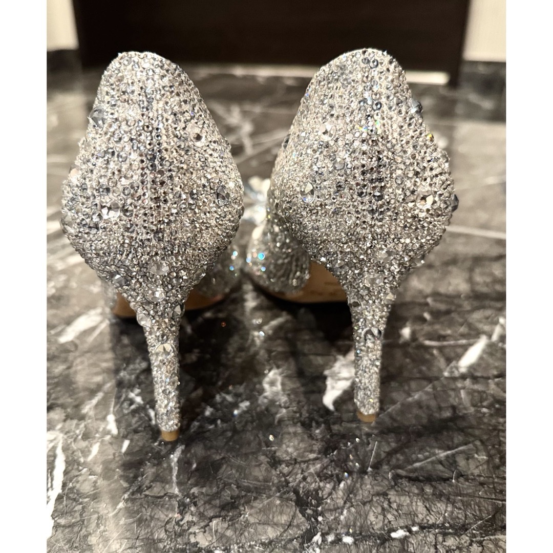 JIMMY CHOO - JIMMY CHOO クリスタルポインテッドトゥパンプス 38の