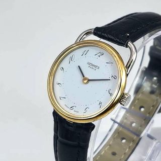 HERMES - エルメス クリッパー コンビ アイボリー文字盤 Hベルト