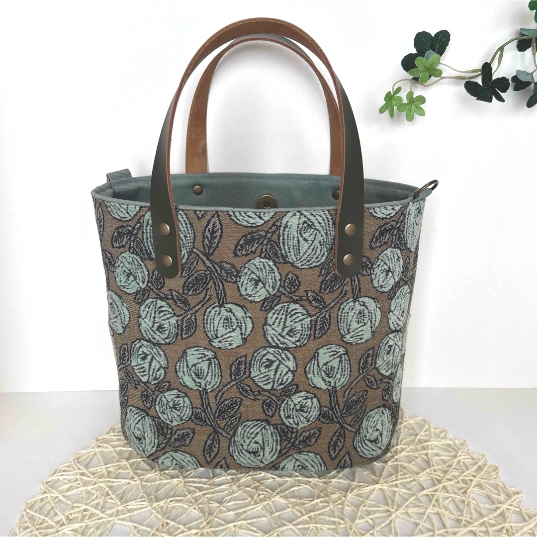 ミナペルホネン ハンドメイド 楕円底トートバッグ dear 底楕円