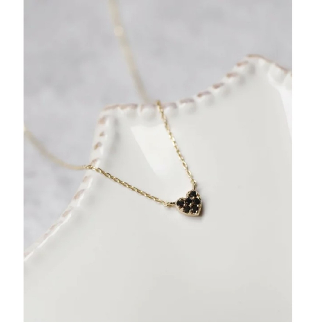 SIENA ROSE - 【新品未使用】ブラックダイヤハートネックレス