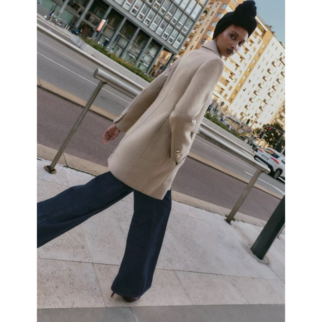 ZARA - ZARA 新品 ウール混紡ショート丈ダブルブレストコートの通販 by