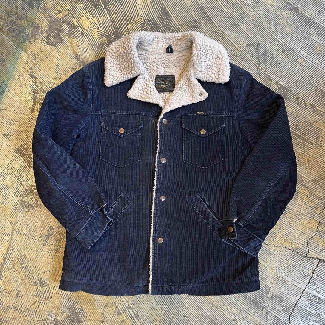 Wrangler - 70s Wrangler ランチコート ボアジャケット L ネイビー USA