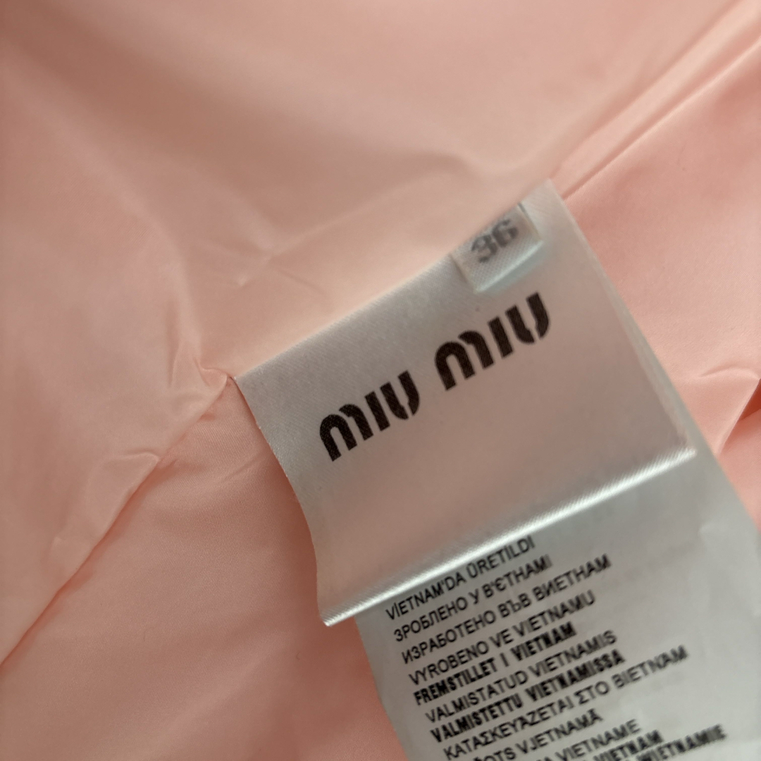 MIU MIU - ミュウミュウ ダウンコート ピンク 36 国内正規品の通販
