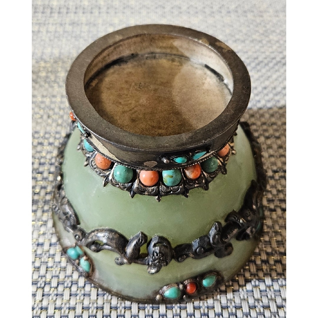 時代古作品❗中国古美術 大陸古美術 チベット古美術 銀彩龍