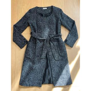 BARNEYS NEW YORK - I'hiver カシミア100ブルーフォックス襟コートの