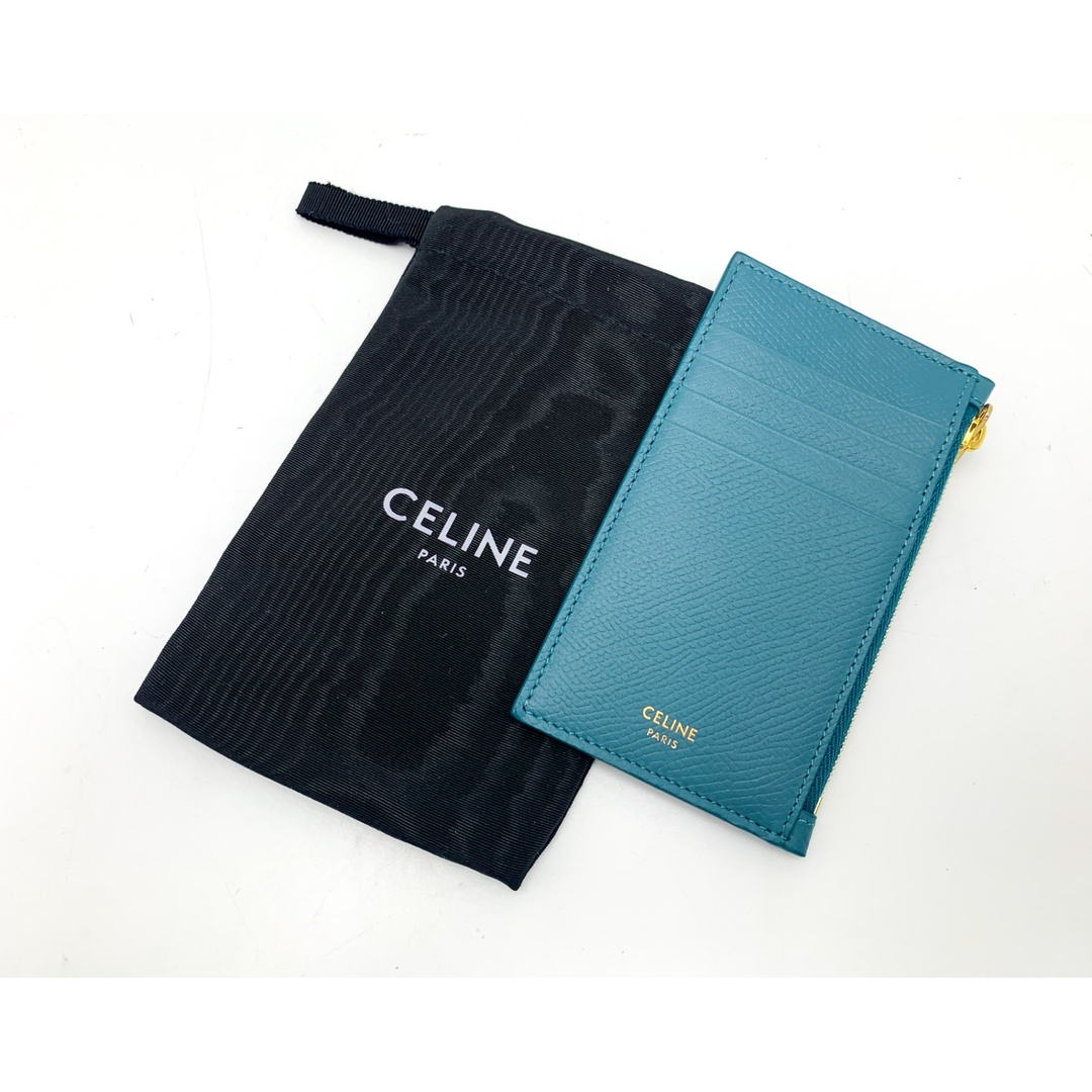 CELINE - CELINE セリーヌ ジップ付き コンパクト カードホルダー