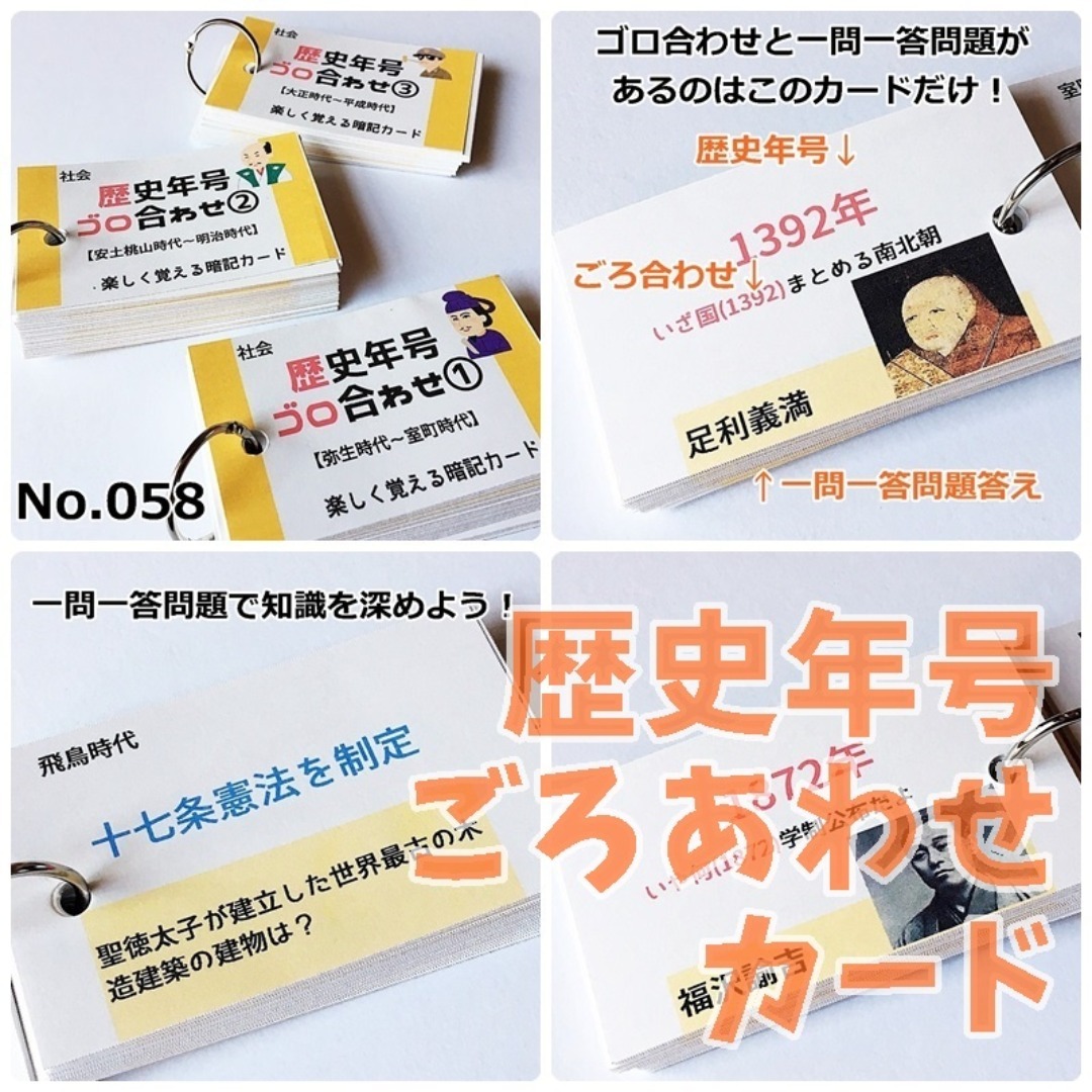 中学入試社会【084】 地理、歴史、公民 基礎暗記カードセット 中学入試