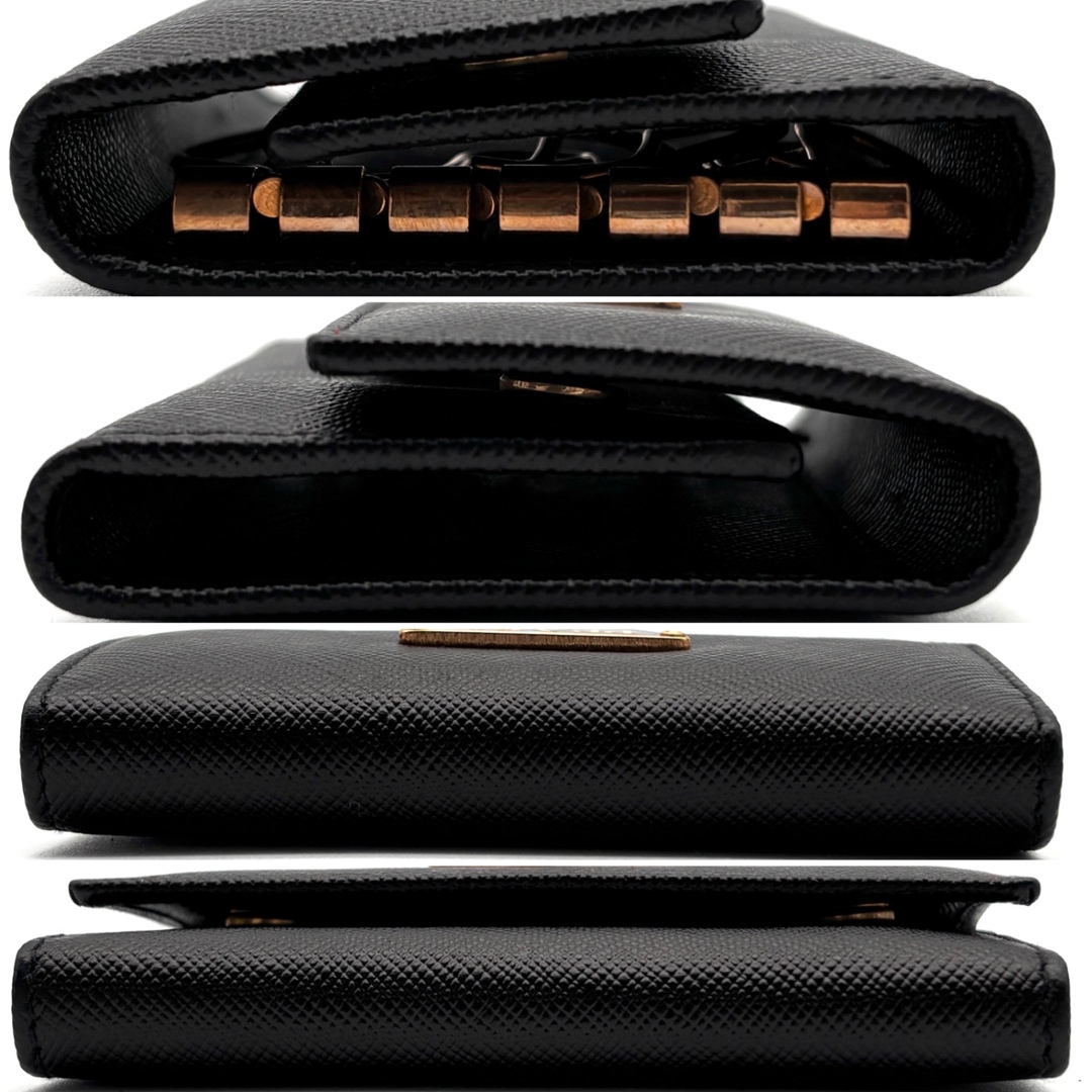 PRADA - 未使用に近い PRADA プラダ 6連 キーケース 三角ロゴ プレート