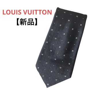 LOUIS VUITTON - 美品 ルイヴィトン ネクタイ ダミエ ロゴ ソリッド