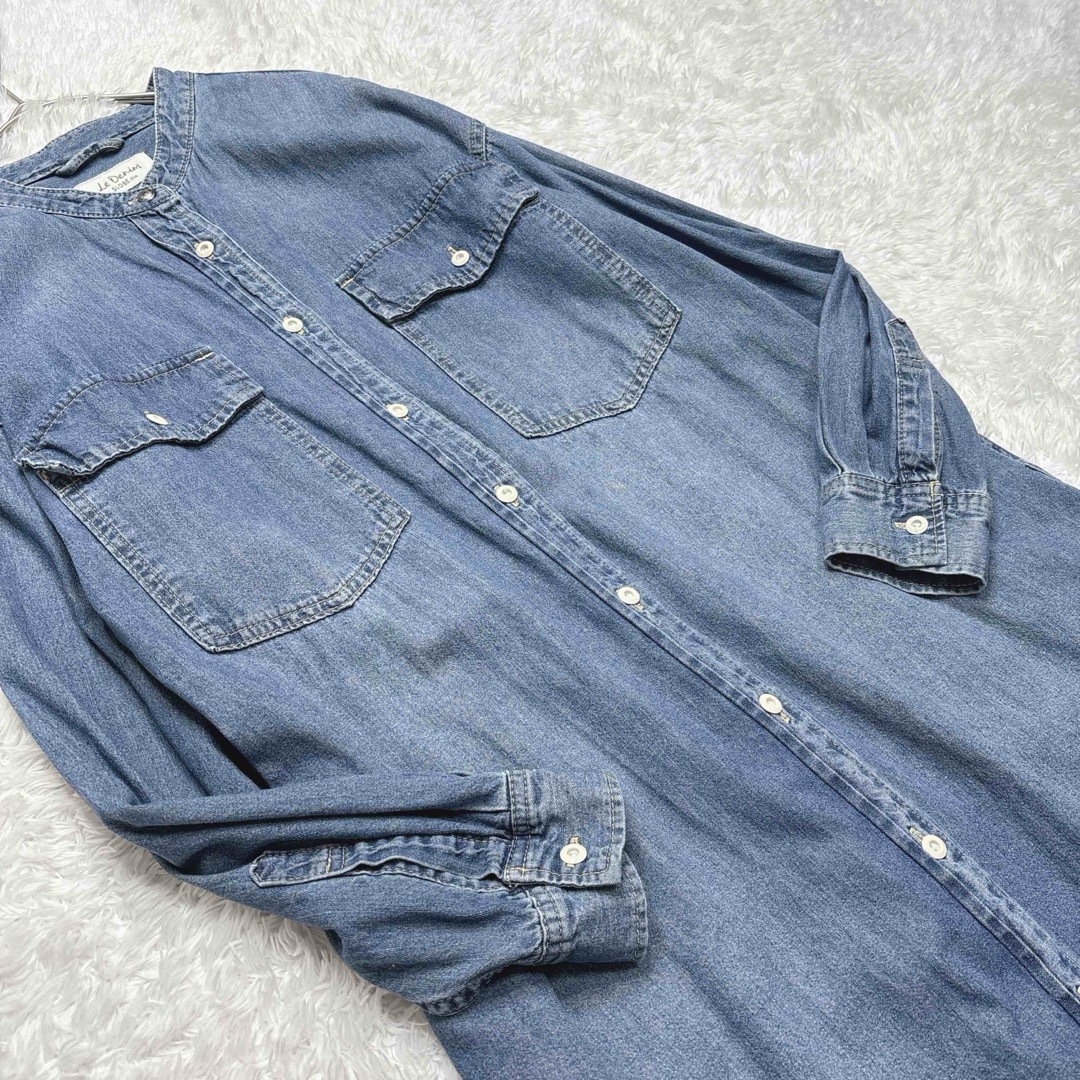 SLOBE IENA - SLOB IENA Le Denim デニムシャツワンピース バンド