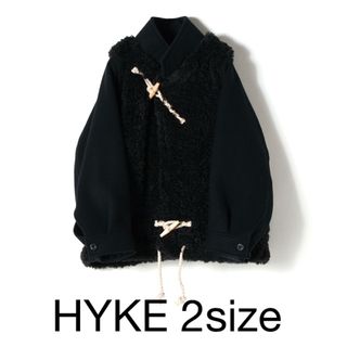 HYKE - 新品 HYKE DOUBLE FACE DUFFLE JACKET 黒 02の通販 by ちゃちゃ