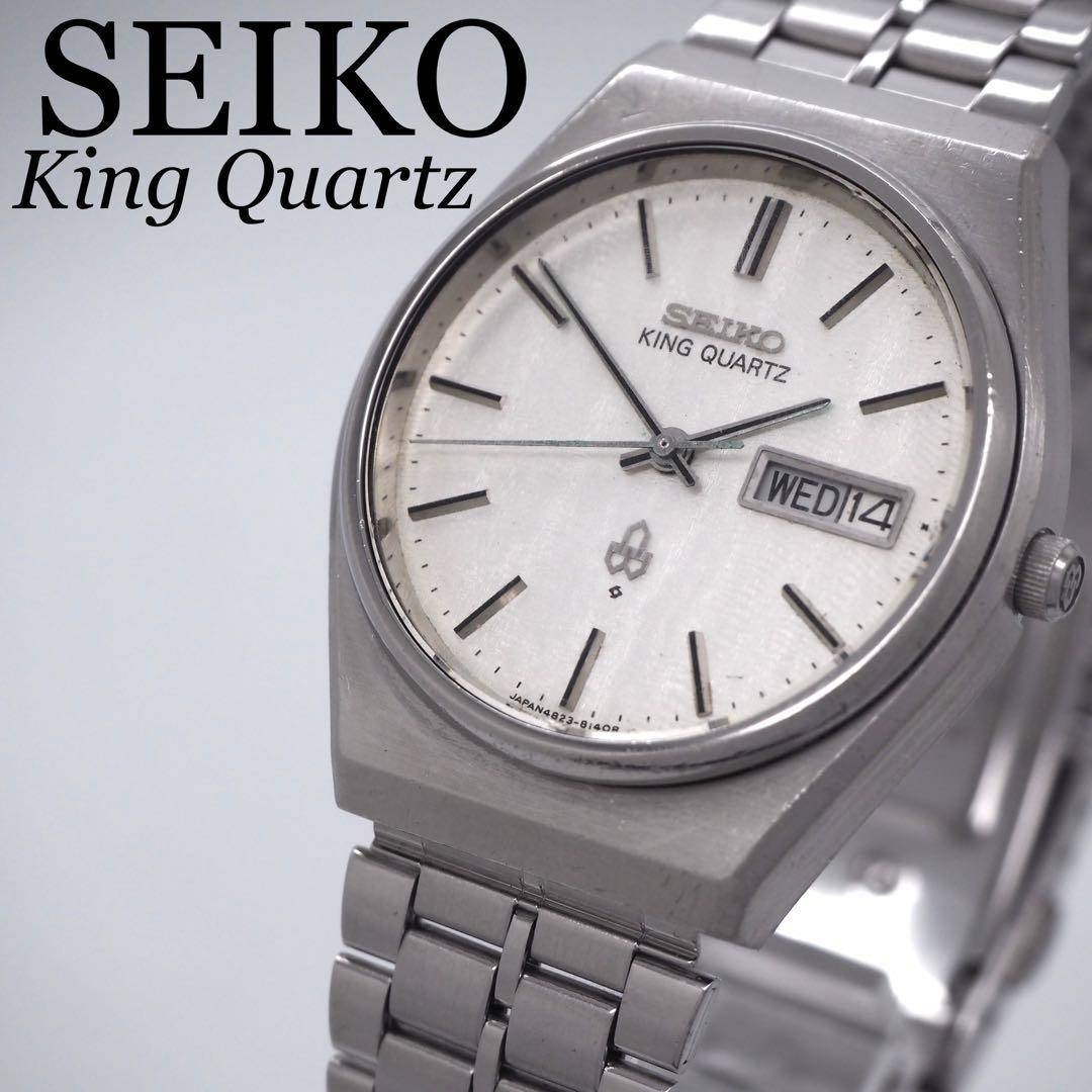 427 稼働 SEIKO 時計 キング キングクォーツ メンズ デイデイト 希少の