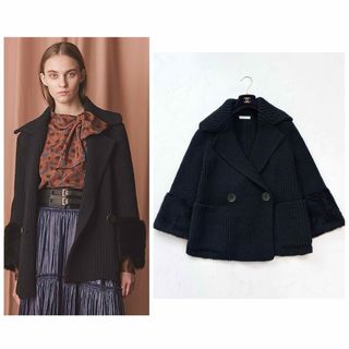 EPOCA - エポカフードファーつきニットコートの通販 by ブルーローズ's