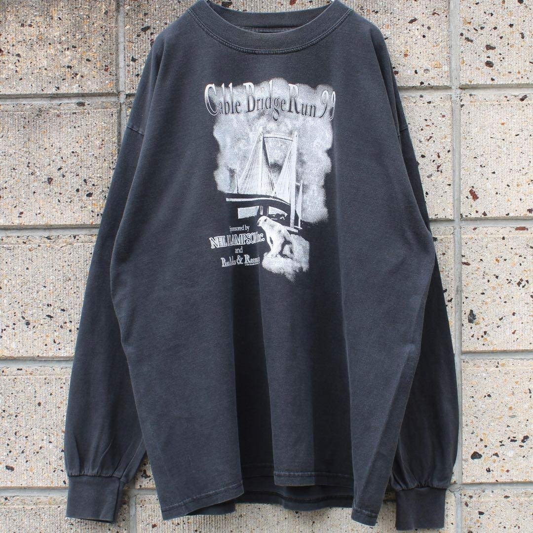 90's ワシントン州のエドへンドラー橋を走るRun大会 古着 ロングスリーブT