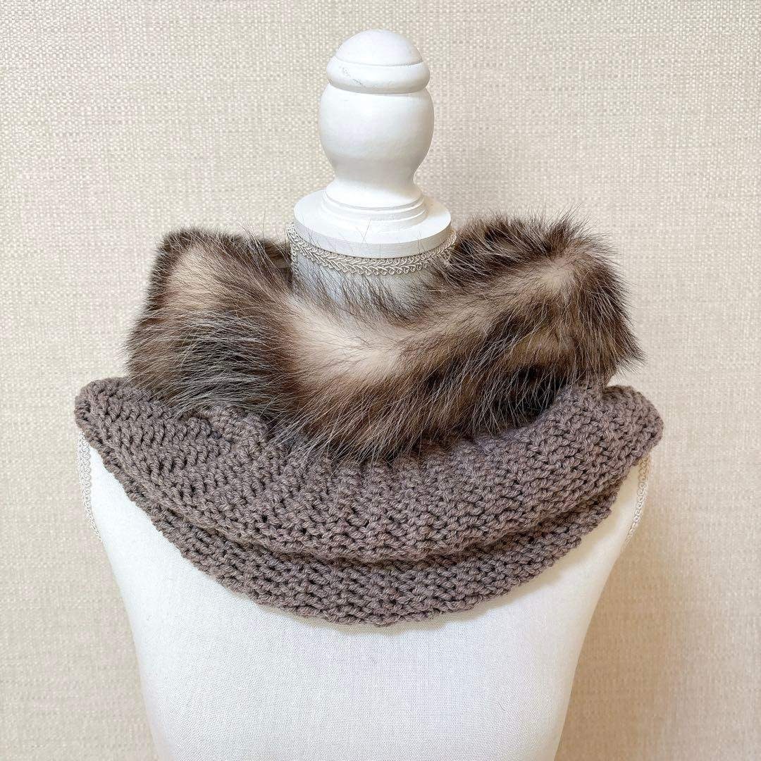 極美品☆マックスマーラ オポッサムファー 毛皮 スヌード 近年モデル