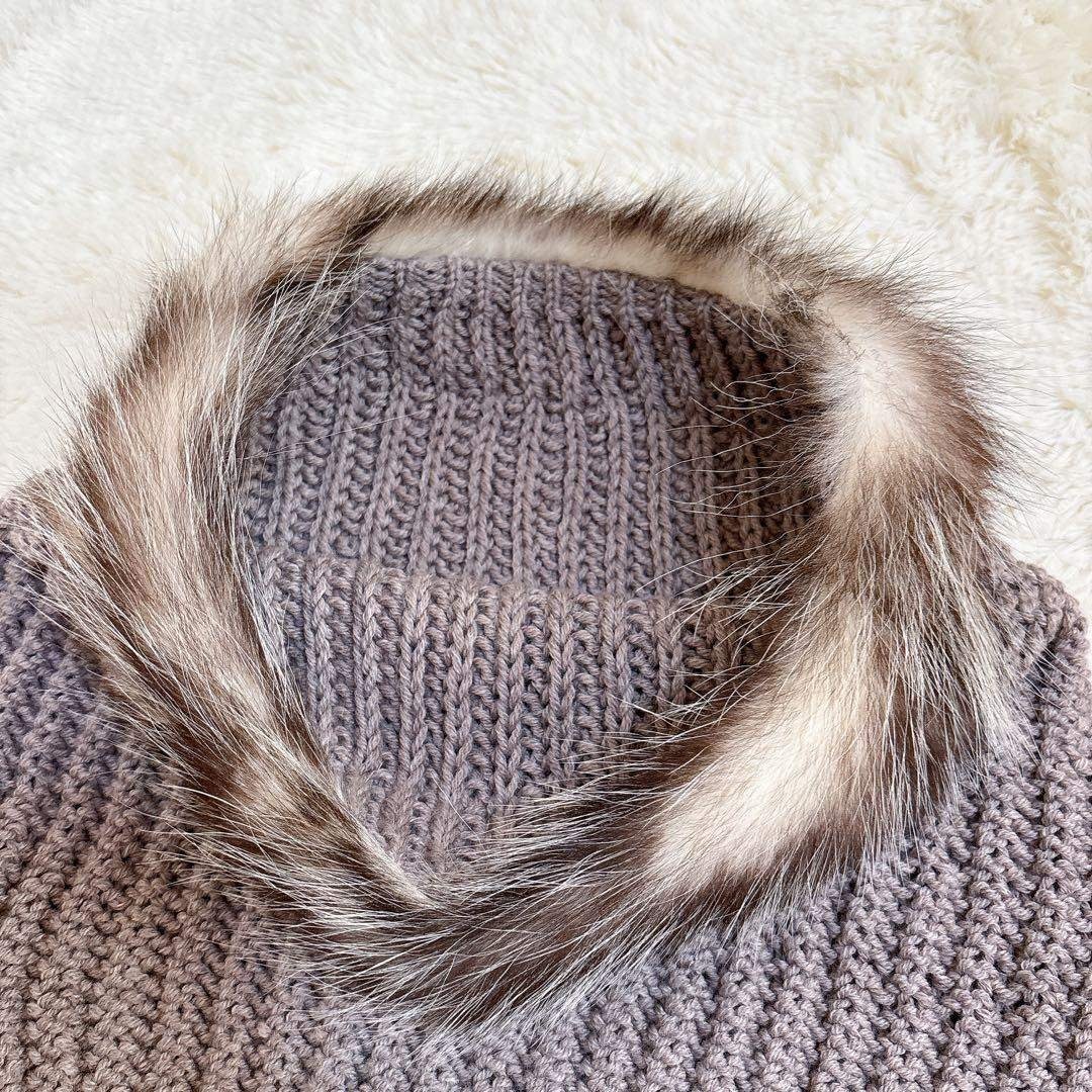 極美品☆マックスマーラ オポッサムファー 毛皮 スヌード 近年モデル