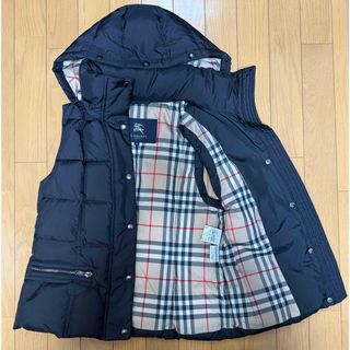BURBERRY ダウンベスト 46 ダークパープル バーバリーブルーレーベル