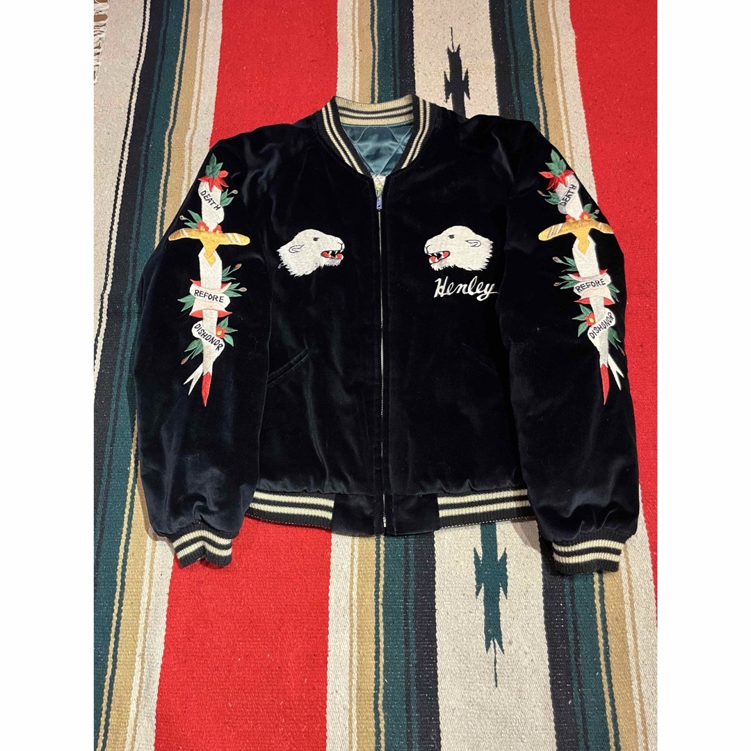 テーラー東洋souvenirjacket別珍 ベロア スカジャン スーベニア