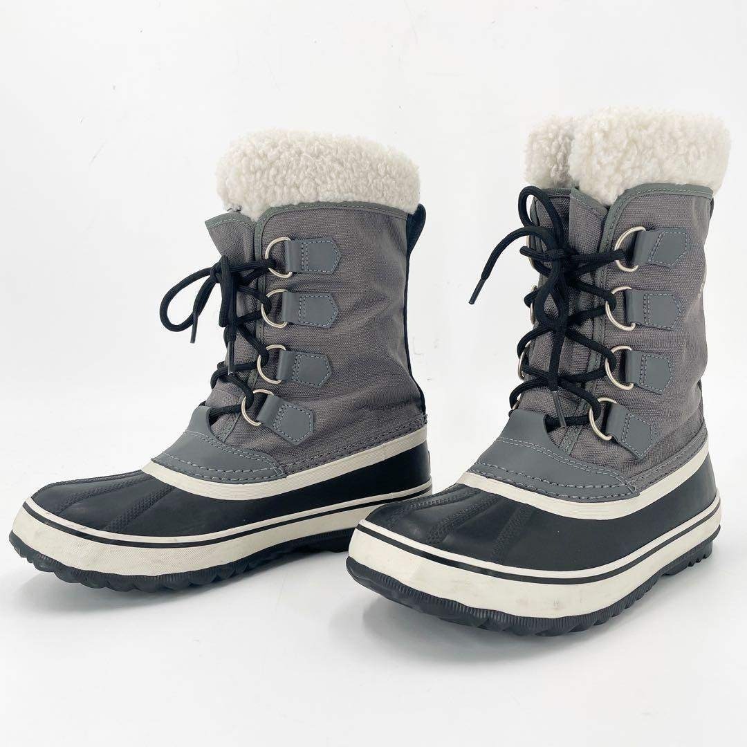 SOREL - 良品 SOREL ソレル スノーブーツ 24cm 防水 防寒 グレー
