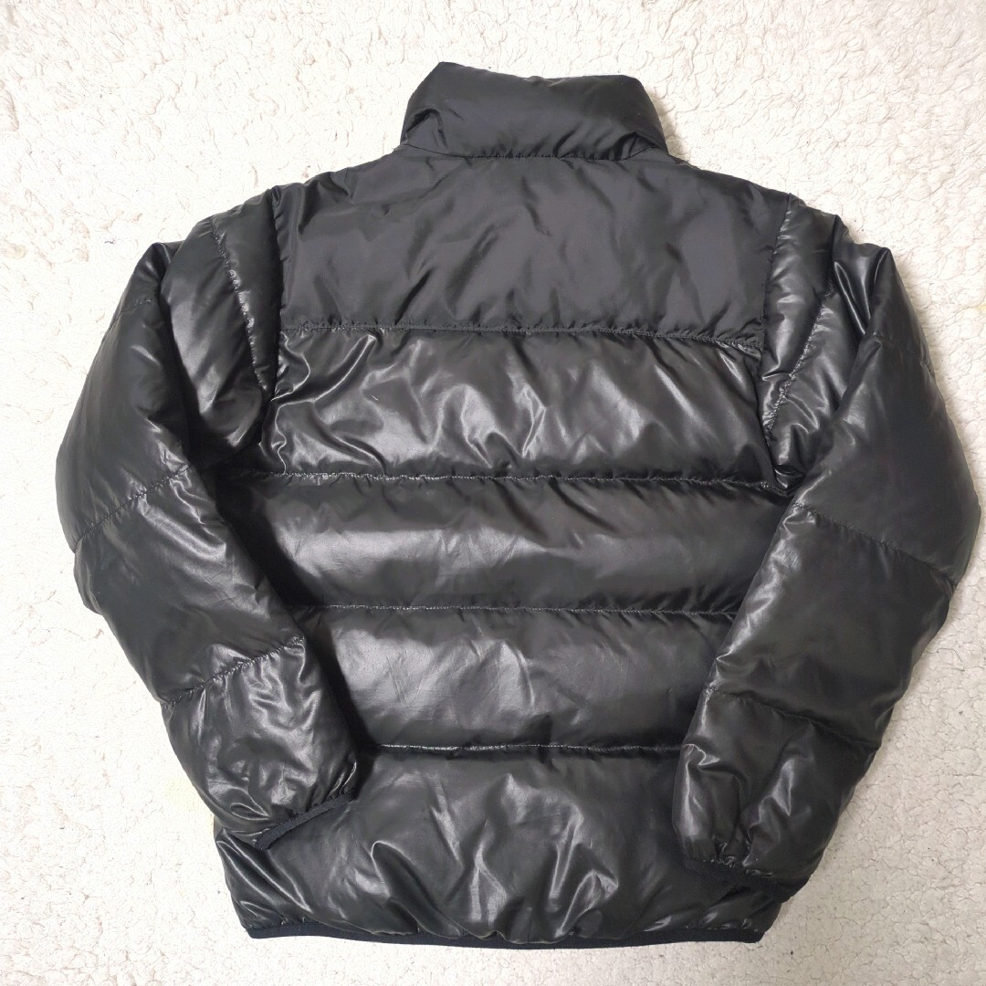 NIKE - 美品 00s ナイキ ダウンジャケット 光沢 切り替え 黒 青 S