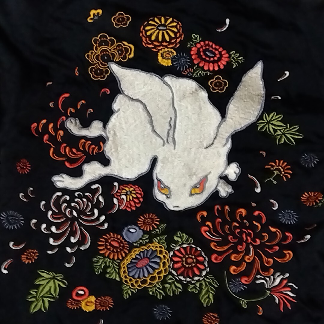 訳ありちきりやCHIKIRIYA リバーシブルスカジャン 兎 観音柄 sizeM