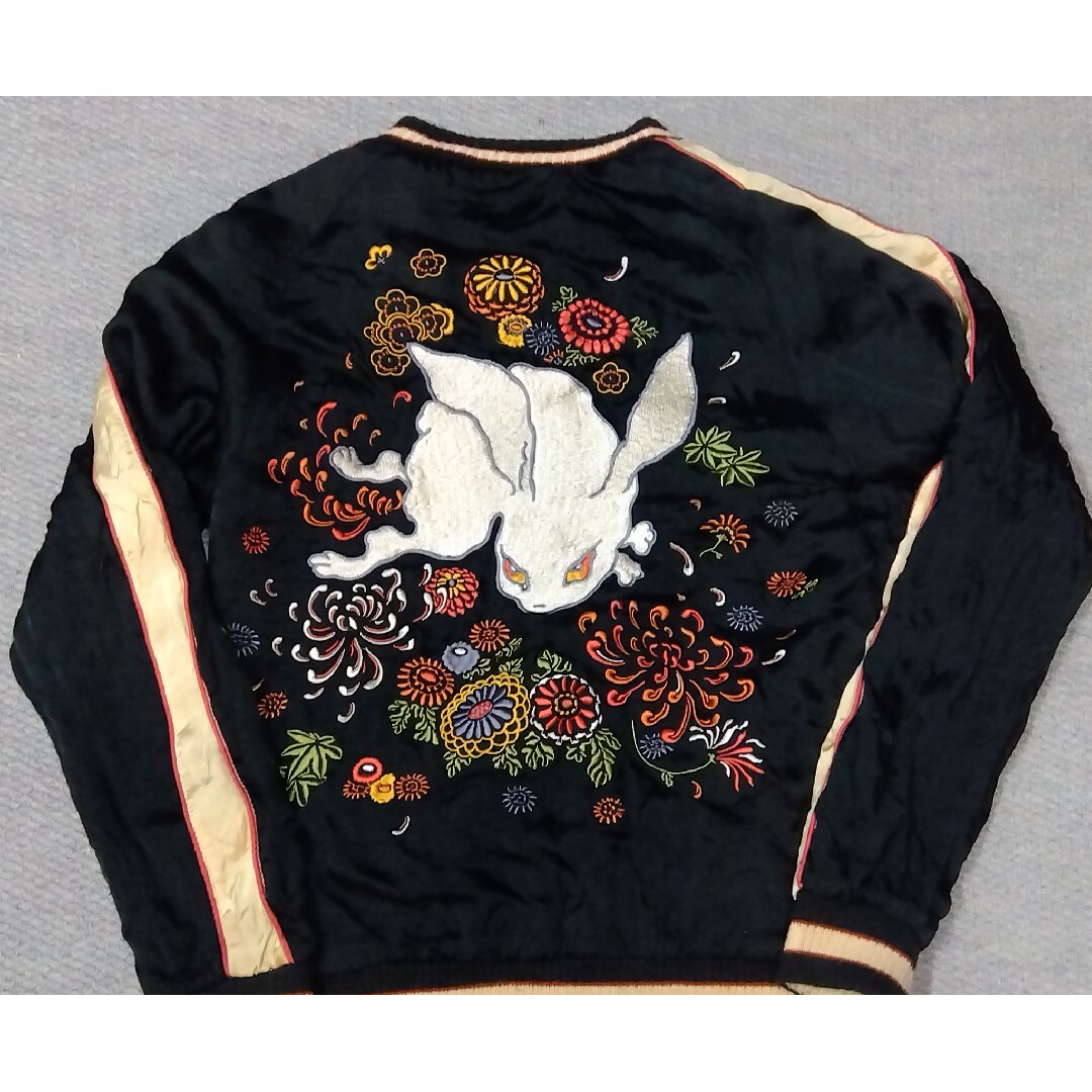 訳ありちきりやCHIKIRIYA リバーシブルスカジャン 兎 観音柄 sizeM