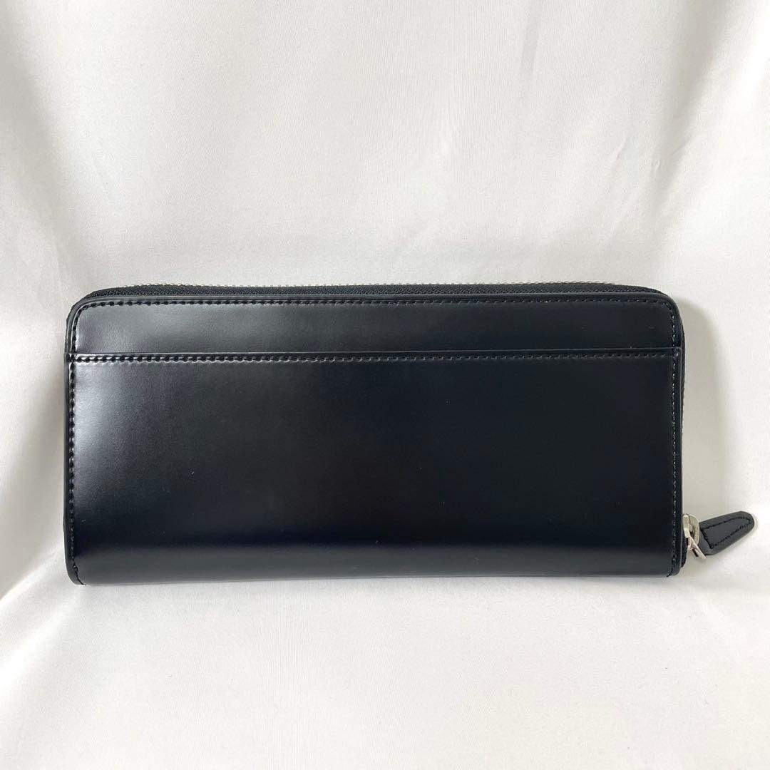 未使用に近い fico フィーコ 長財布 コードバン ラウンドジップ GANZO