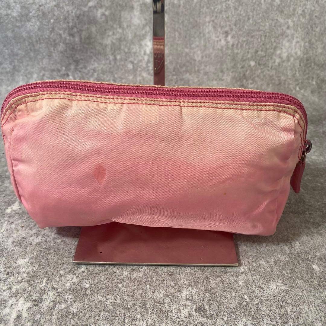 PRADA プラダ テスートナイロン ポーチ トライアングルロゴ ピンク