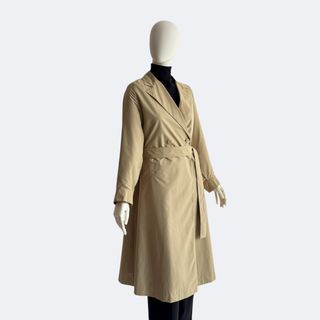 BARNEYS NEW YORK - I'hiver カシミア100ブルーフォックス襟コートの