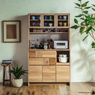 廃盤品 unico 広松木工「TUO/トゥオ」キッチンボード アルダー材 食器