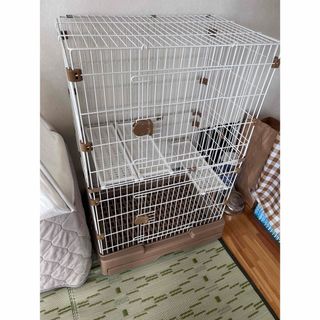 新品 ieneko 猫ケージ 3段 ホワイトの通販 by 勿忘草1's shop｜ラクマ
