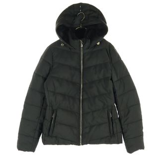 ZARA ザラ ダウンジャケット 光沢 ブラック XL 肉厚 黒 フード付き