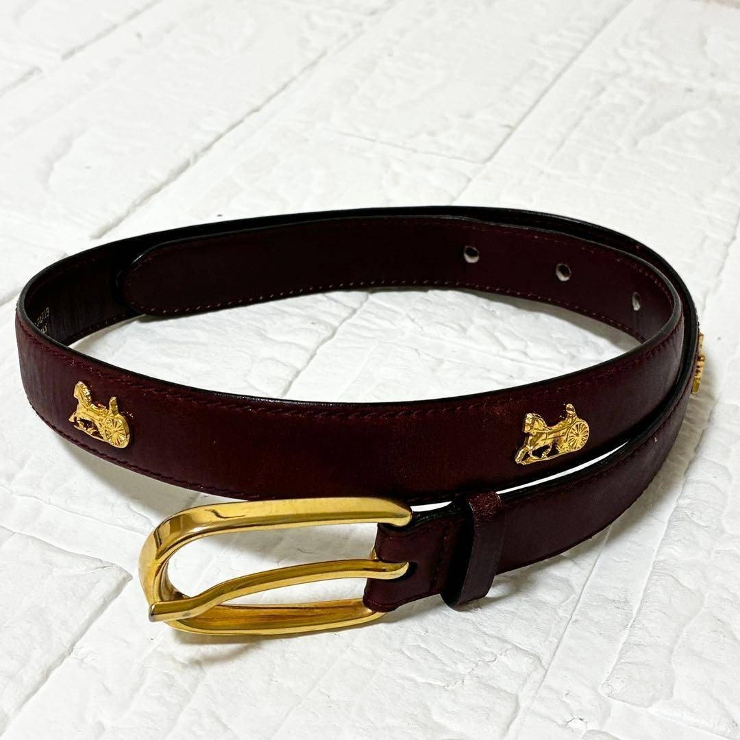 CELINE - CELINE セリーヌ ベルト 馬車 5連 ボルドー ゴールドの通販