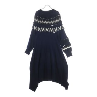 sacai - サカイ 18AW 18-03966 ハイネックニットドッキングチェック