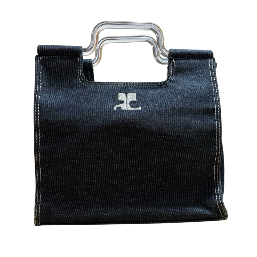 Courreges - 美品希少✨ クレージュ ハンドバッグ クリアハンドル 希少