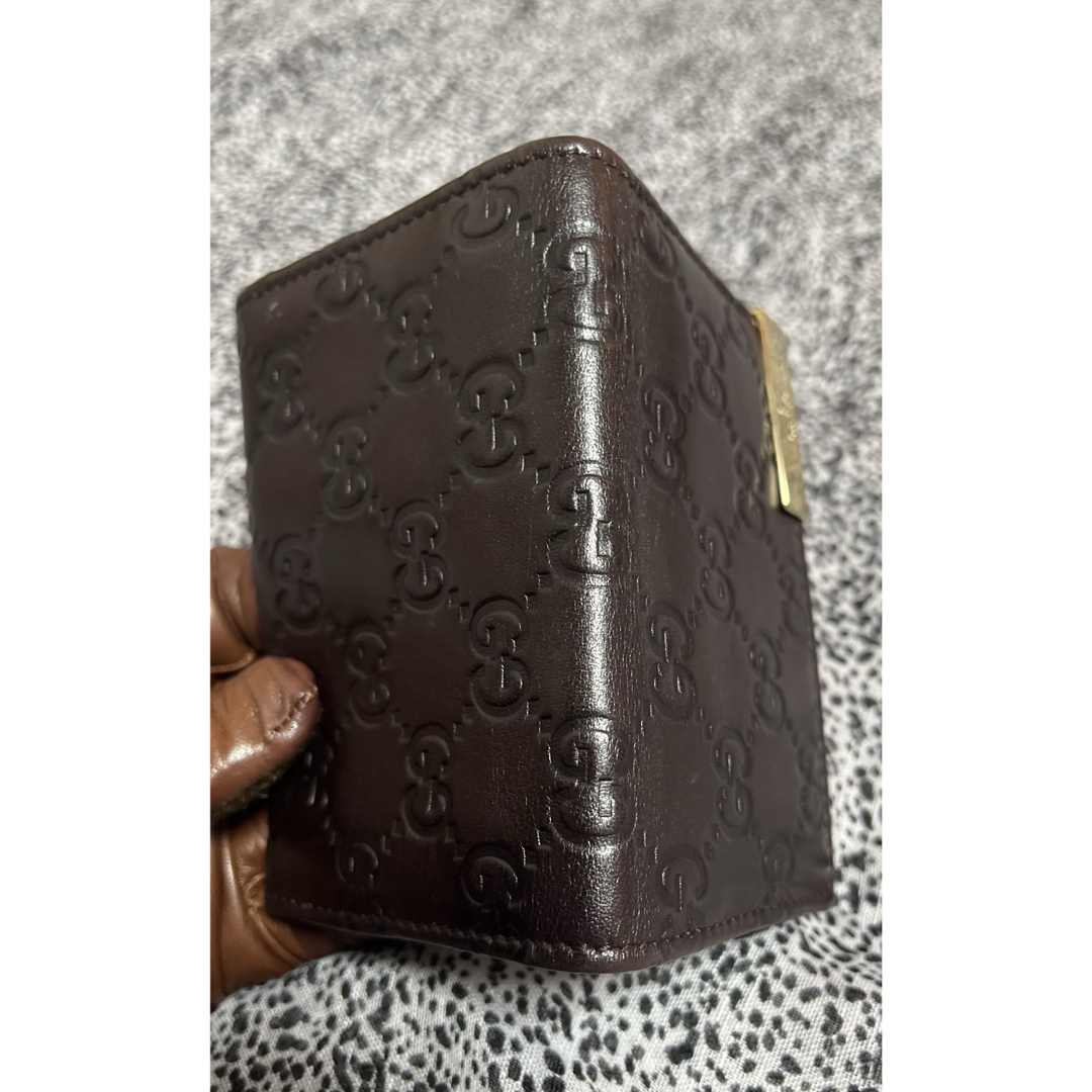 GUCCI - GUCCI 名刺入れ ダークブラウン GGパターン ユニセックス