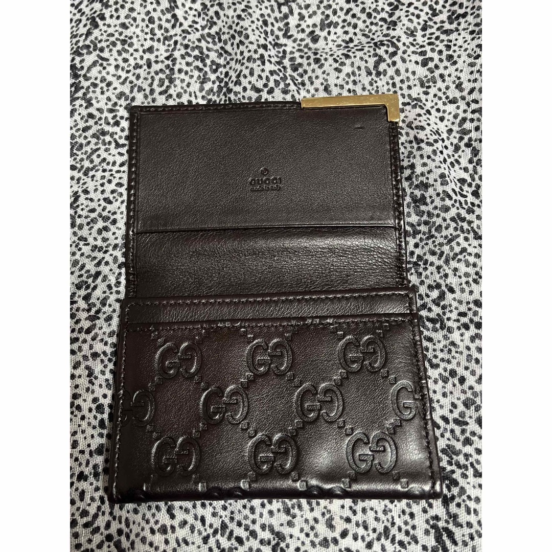 GUCCI - GUCCI 名刺入れ ダークブラウン GGパターン ユニセックス