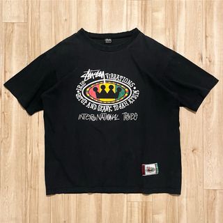 STUSSY - 90s old stussy ラスタ シャドーマン Tシャツ Lサイズ USA製