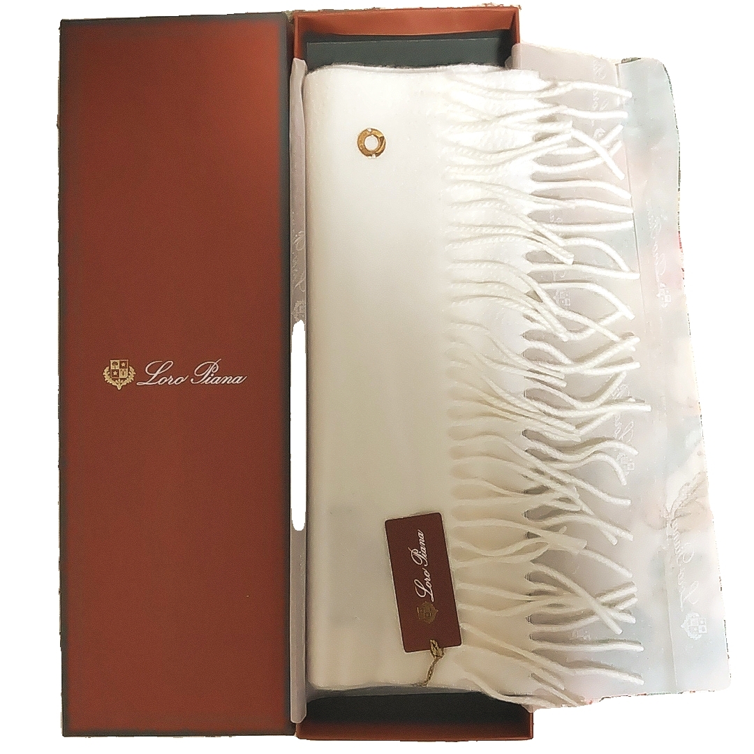 Loro Piana - Loro Piana ロロピアーナ カシミヤマフラー オフホワイト