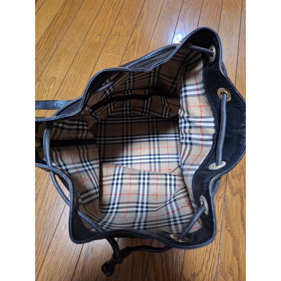 BURBERRY - BURBERRY バーバリー 巾着ショルダーバッグ ノバチェック