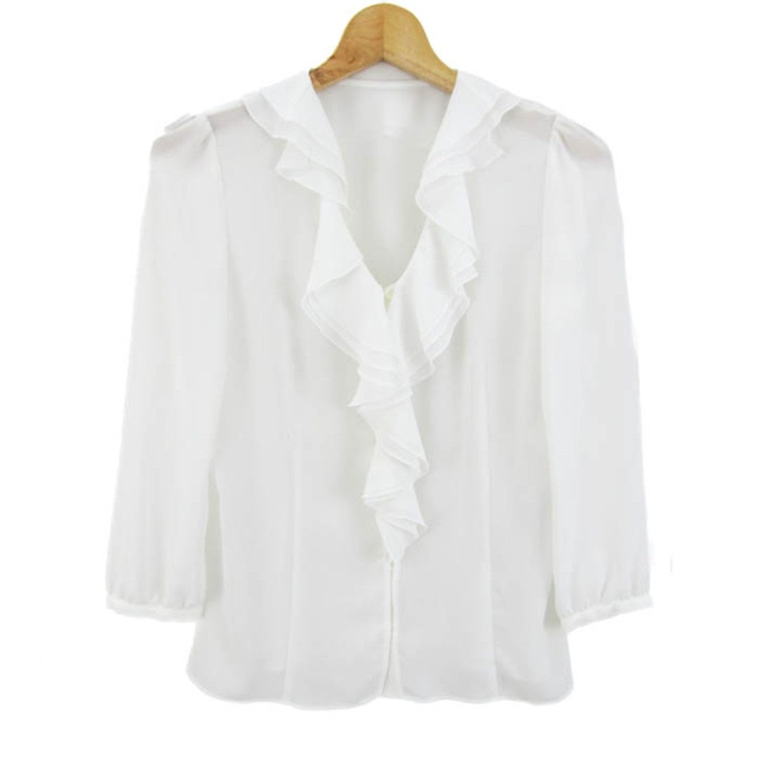 ANAYI - アナイ ブラウス シャツ トップス 長袖 フリル 日本製