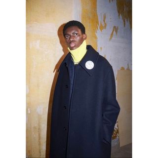 春向】日本製 noumi 野海 カシミヤ 46 シルク L バルマカーンコートの