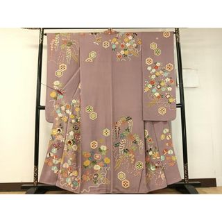 プレミアビーズパール刺繍 振袖バッグ草履セット 西陣刺繍 くすみ