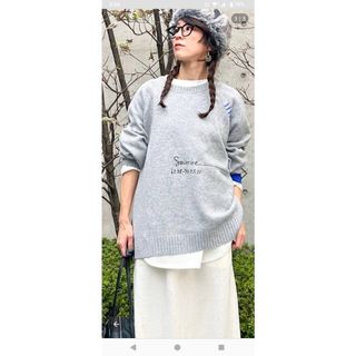 niko and - ニコアンド Misayo 配色ドルプルオーバー アイボリーの