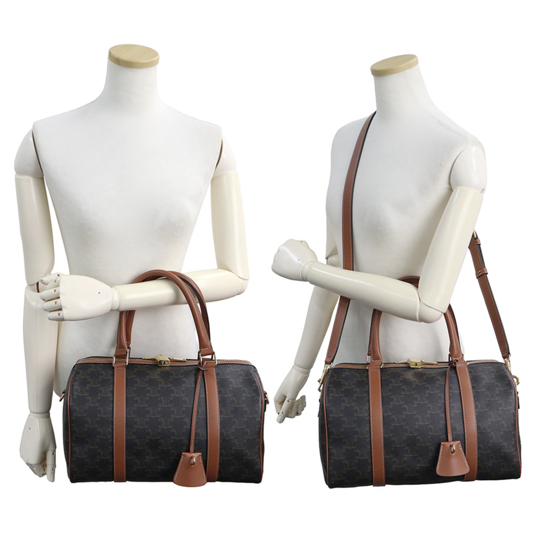 CELINE - セリーヌ 190372CAS トリオンフキャンバス レザー ブラウン