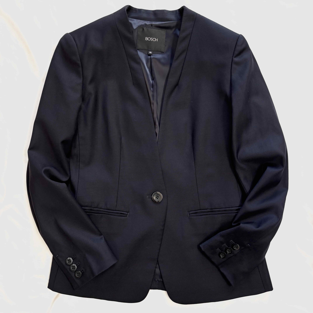 BOSCH - 極美品☆ボッシュ シルク混 スーツ セットアップ ノーカラー